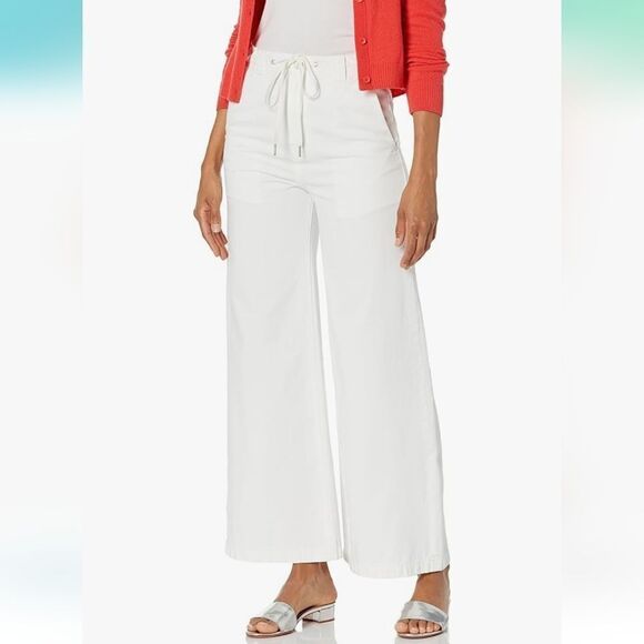 Hudson Wide Leg Drawstring Pant in Cream Size 26 or 2 - Picture 1 of 13